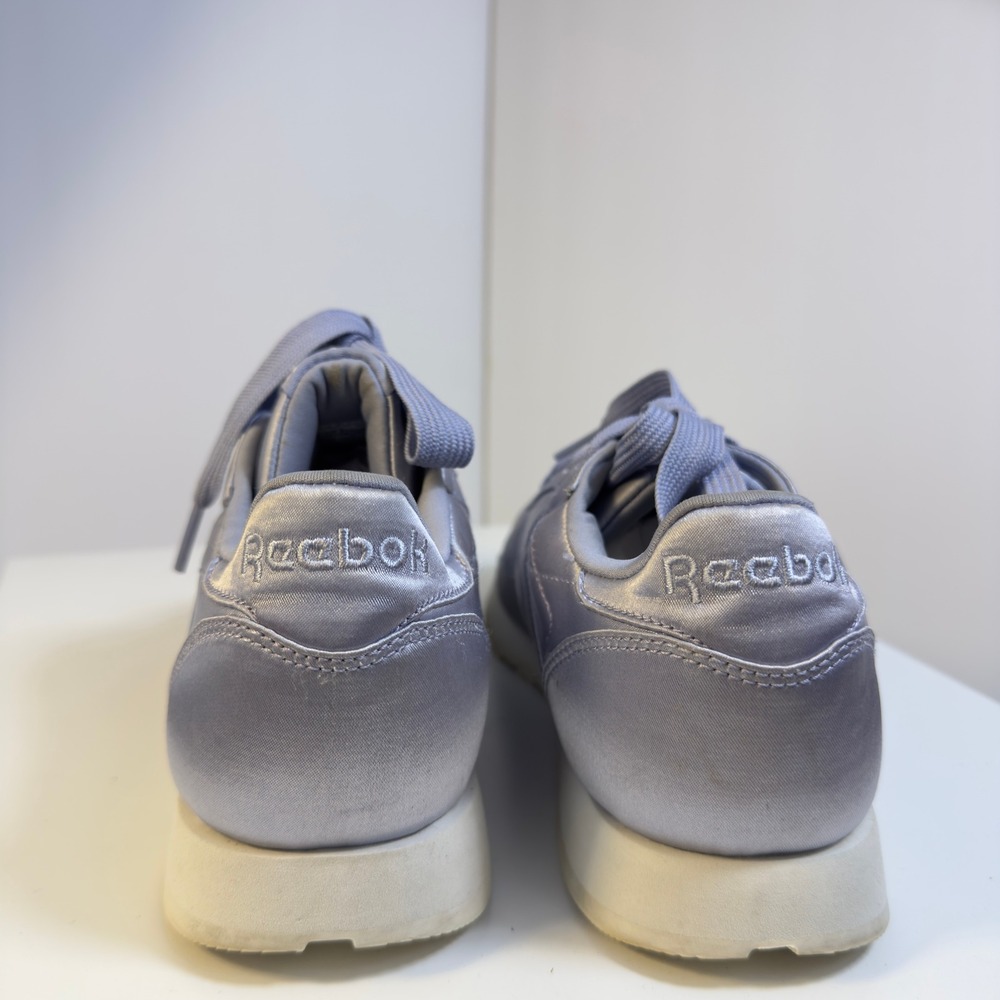 Reebok Classic Leather Satin Women's Size 8 Periwinkle Purple CM9801 Sneakers - Picture 9 of 16